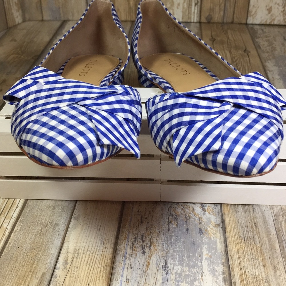 🌺Talbots Blue Edison D’orsay Bow Shoe - Picture 4 of 9